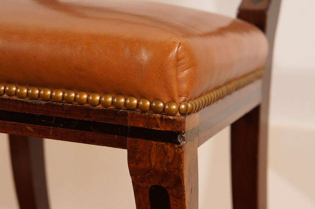 Set of Four Regency Mahogany Side Chairs For Sale 2