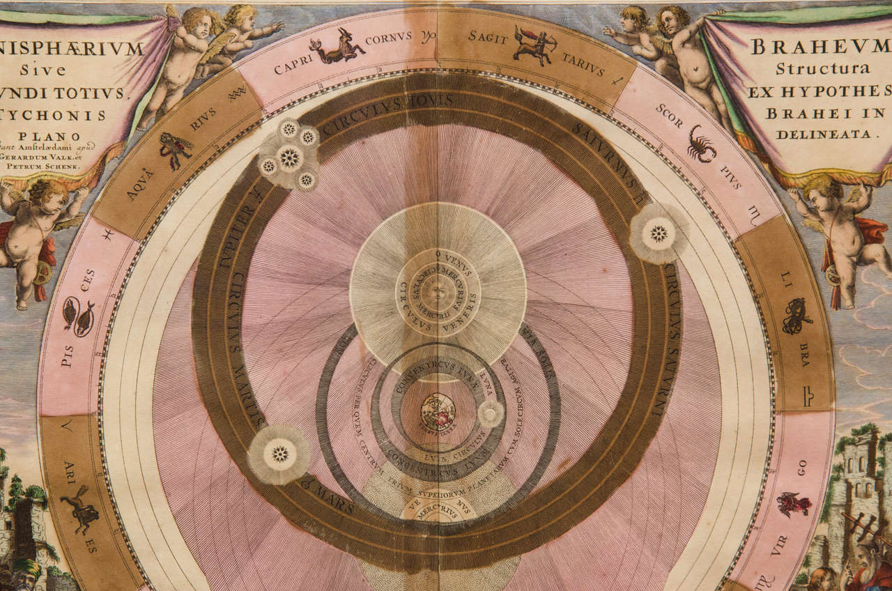 A Spectacular Celestial Chart by Andreas Cellarius In Excellent Condition For Sale In New York, NY