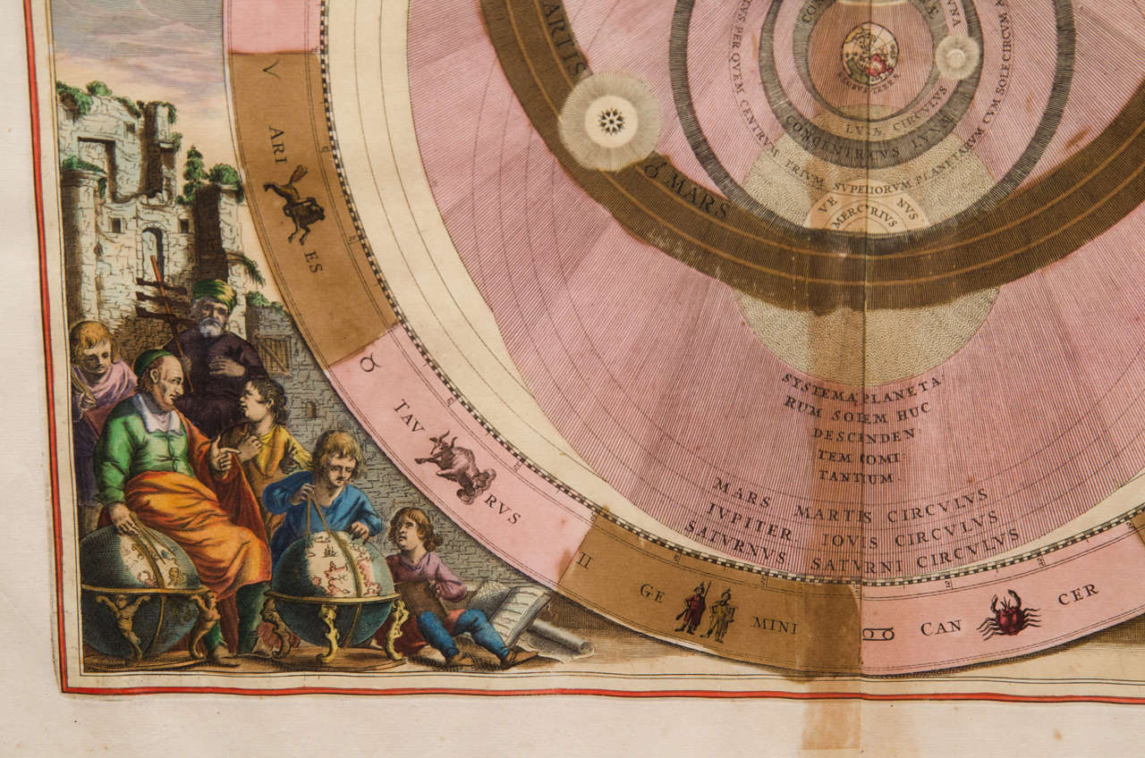 A Spectacular Celestial Chart by Andreas Cellarius For Sale 2