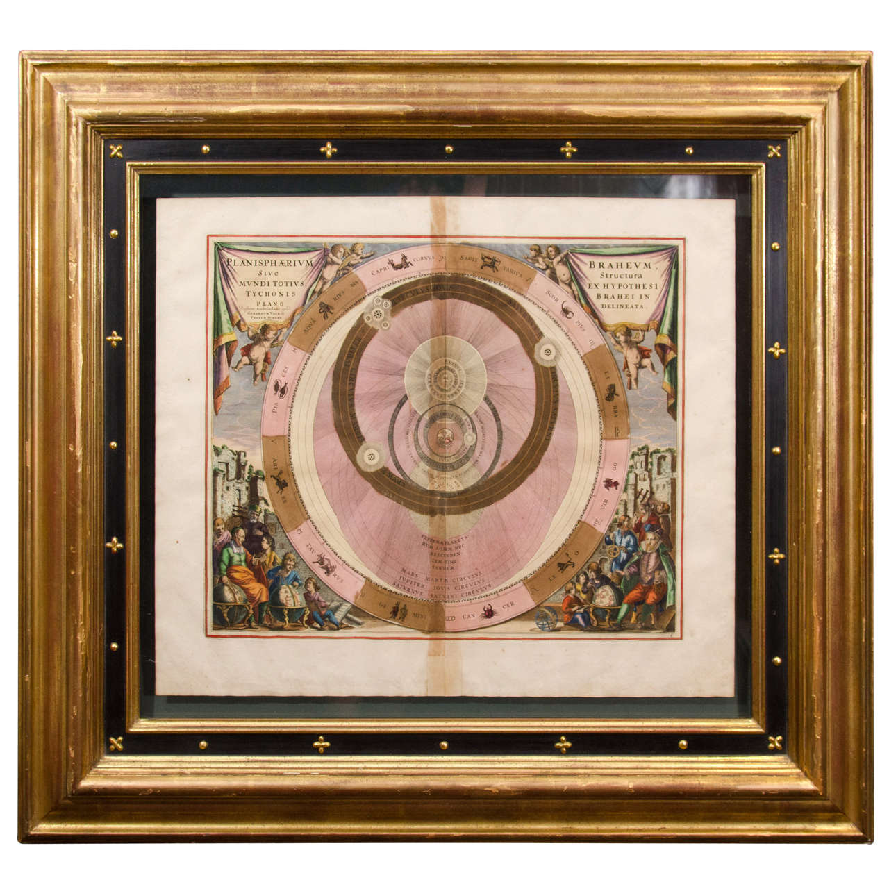 A Spectacular Celestial Chart by Andreas Cellarius For Sale
