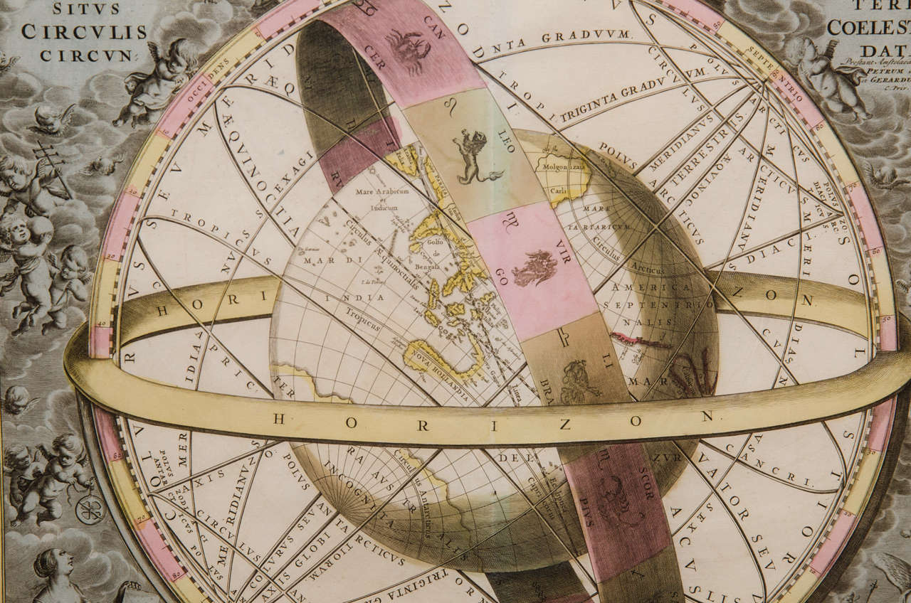 A Spectacular Celestial Chart by Andreas Cellarius In Excellent Condition In New York, NY