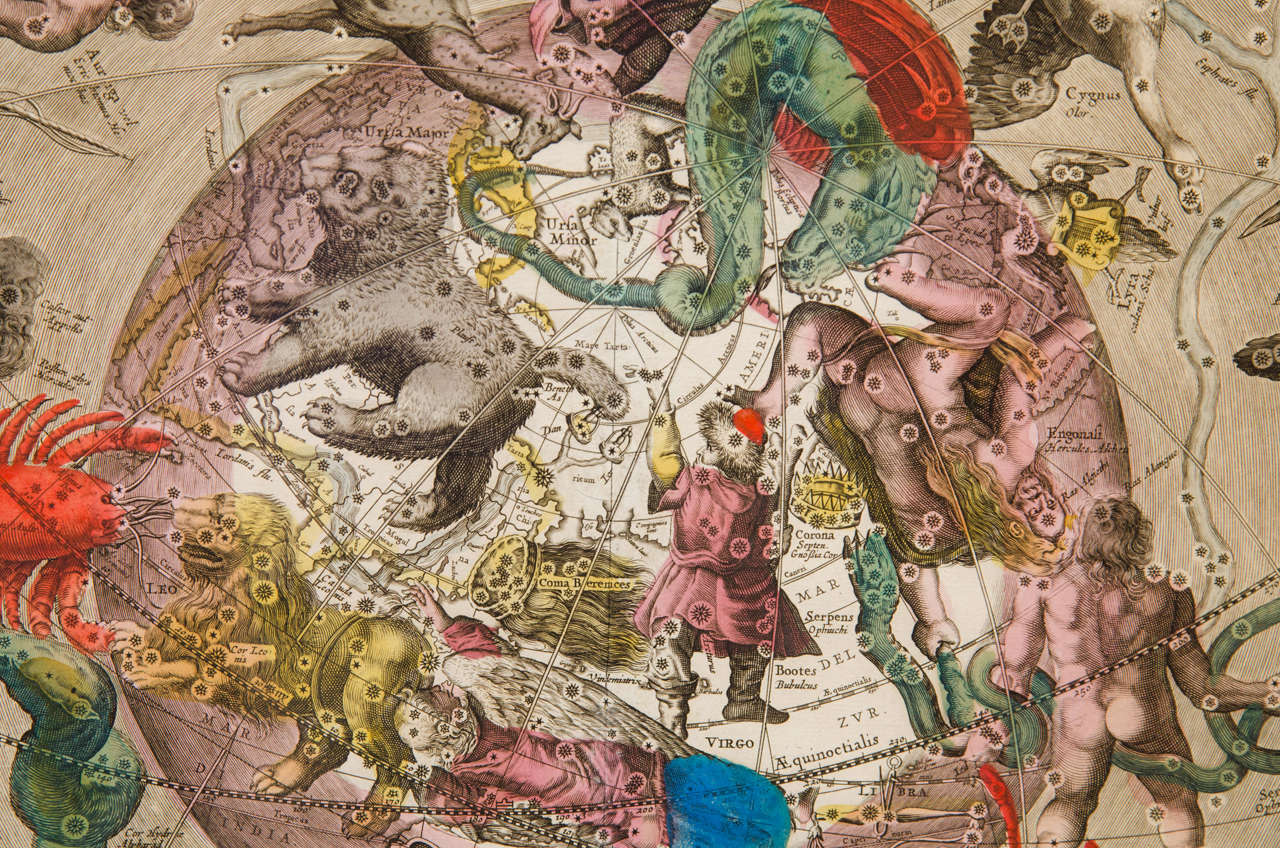 A Spectacular Celestial Chart by Andreas Cellarius For Sale at 1stDibs