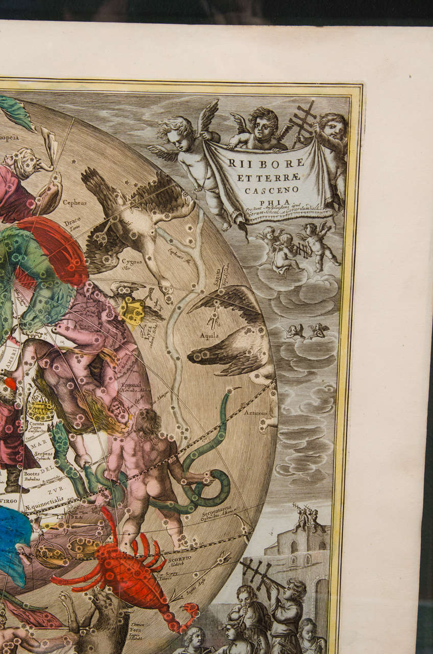 A Spectacular Celestial Chart by Andreas Cellarius For Sale at 1stDibs