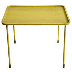 Mid-Century French Perforated Metal Table by Mathieu Mategot