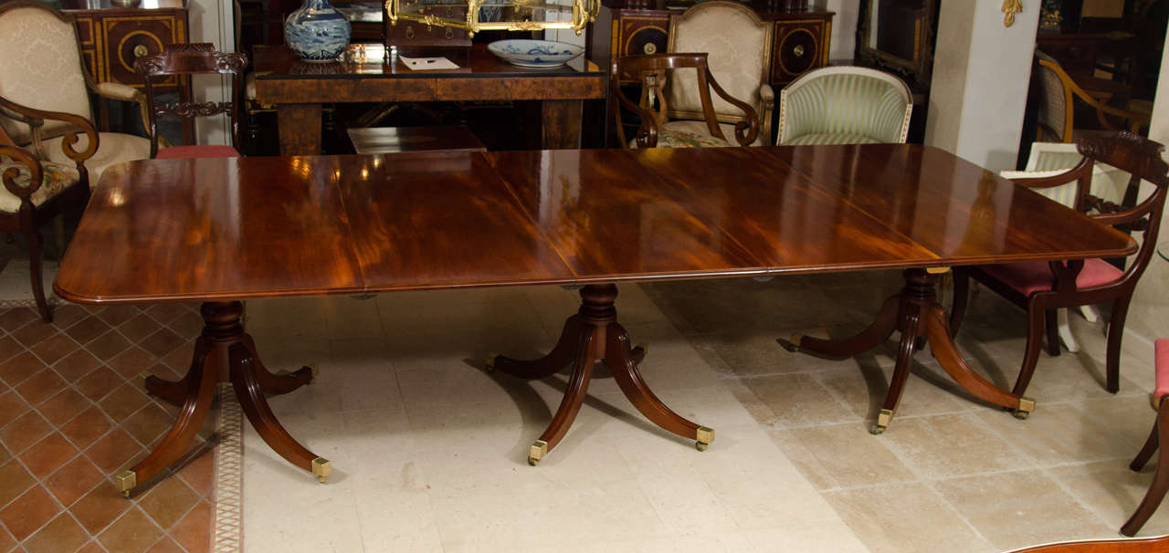 Regency Triple Pedestal Dining Table