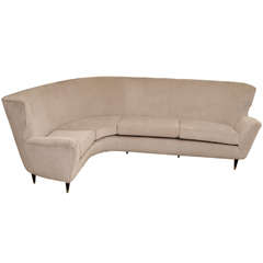 Curvy "L" shaped modern sofa