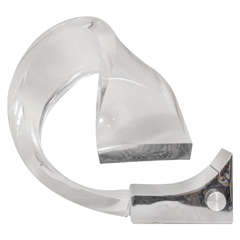 Sculptural lucite and nickel table lamp 6