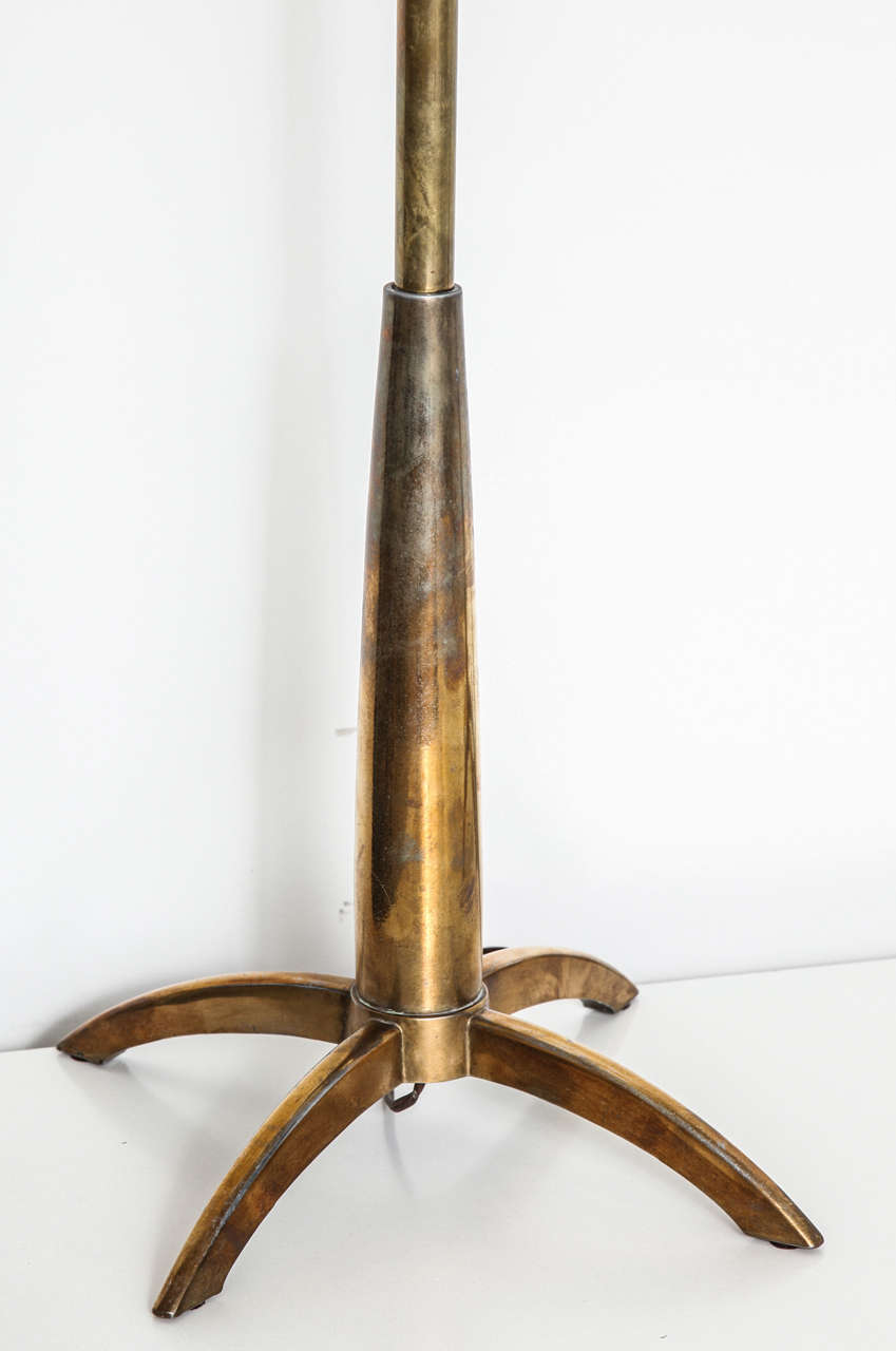 Mid-20th Century Pair of Stiffel Rocket Base Lamps in Brass For Sale