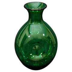 Green Glass Vase by "Blenko"