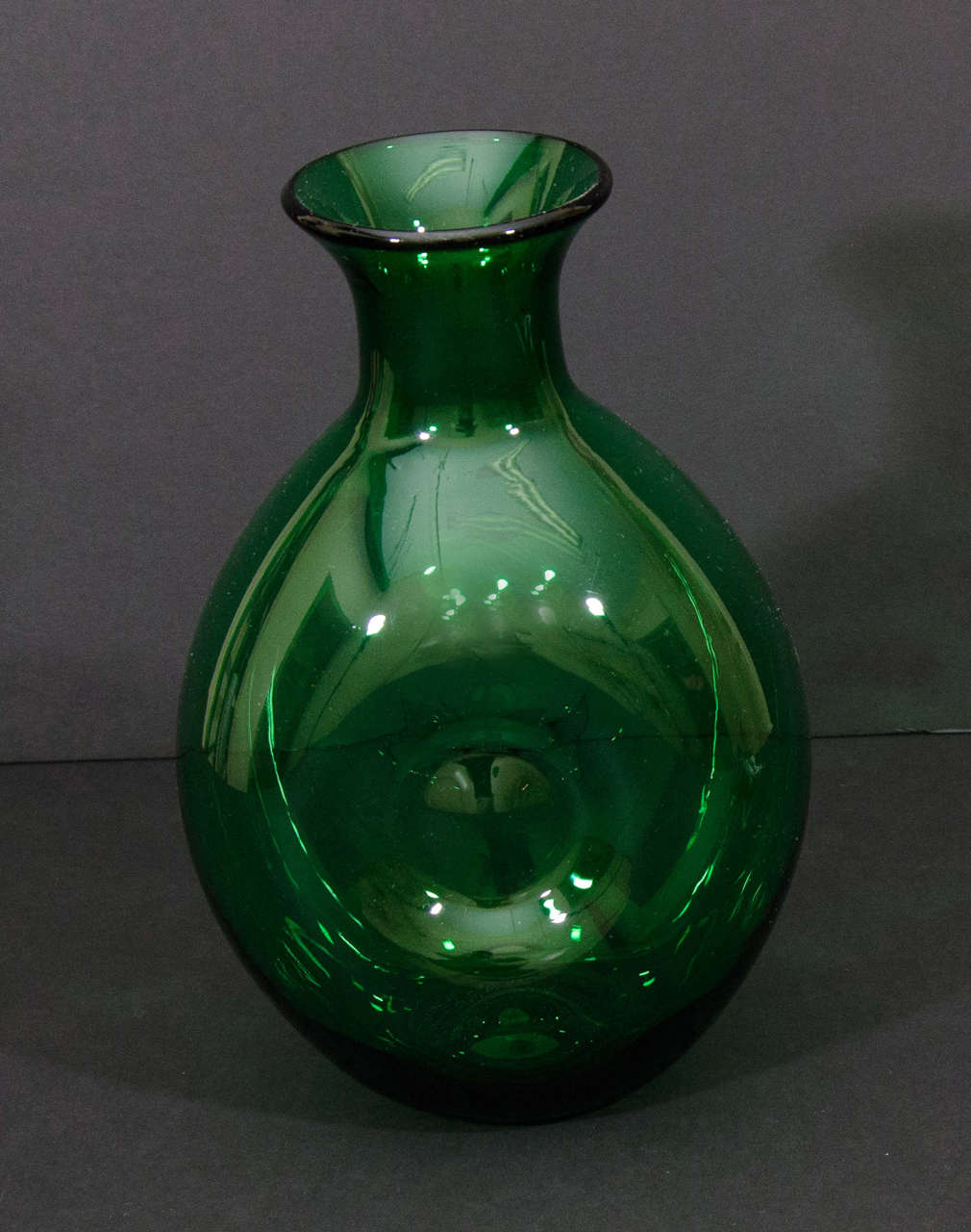 American Green Glass Vase by 