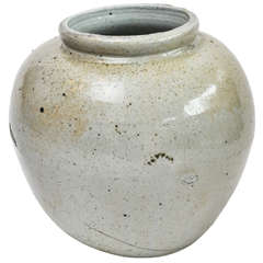 Large Korean Jar with Buff Glaze