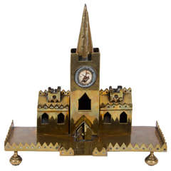 Antique Brass Money Box/Pen Tray, England, c. 1860