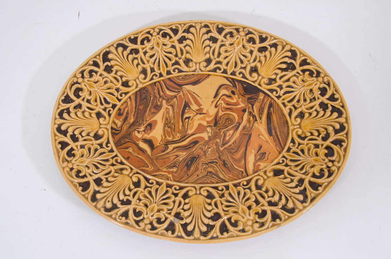 French Early 20th C. Terre d'Apt Platter