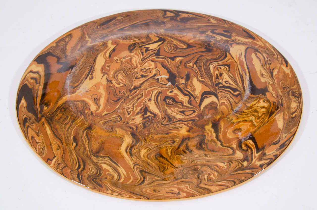 Early 20th C. Terre d'Apt Platter 1