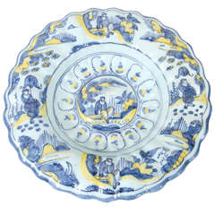 A Late 17th Century Polychrome Dutch Delft Charger