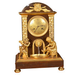 Antique 19thc Period Empire "waterfall" clock