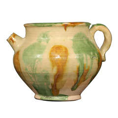 Chinese Sancai Glazed Pottery Jug, Tang Dynasty