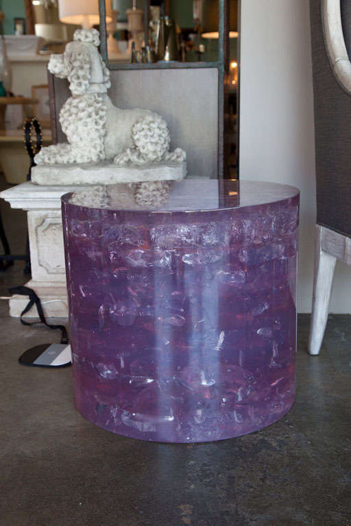 Acrylic side table in lavender color. By order.