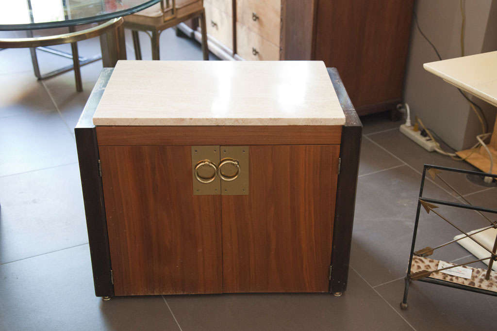 Pair of End Tables with Marble Tops For Sale 3