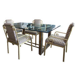 Mastercraft table with etched base by Bernard Rohne Mastercraft table with etched base by Bernard Rohne