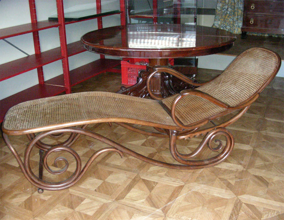 1900s Rare Chaise Longue by Thonet For Sale 1