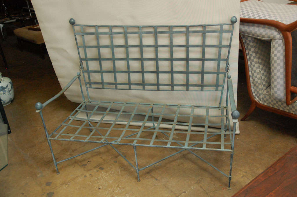 Salterini settee in metal, indoor/outdoor at 1stdibs