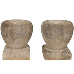 Cast Stone Goblet Shaped Urns