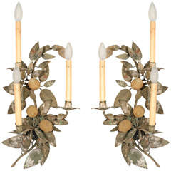 Pair of Lemon Wall Sconces
