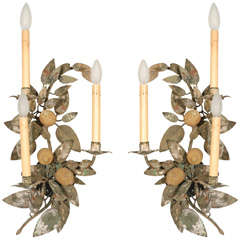 Pair of Lemon Wall Sconces