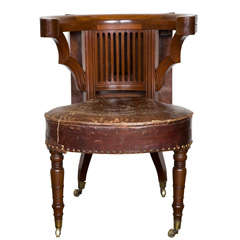 A George III Mahogany and Brass Mounted Reading Chair