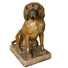 George III Painted Lead Model of a Dog For Sale at 1stDibs