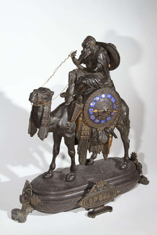 20th Century Unusual Clock Mounted on Bedouin Mounted Camel For Sale