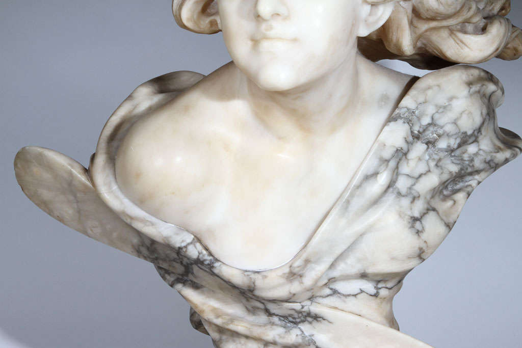Marble Bust of Aviatrix with Propeller, Beryl Markham? For Sale 2
