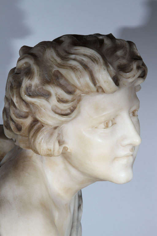 Marble Bust of Aviatrix with Propeller, Beryl Markham? For Sale 5