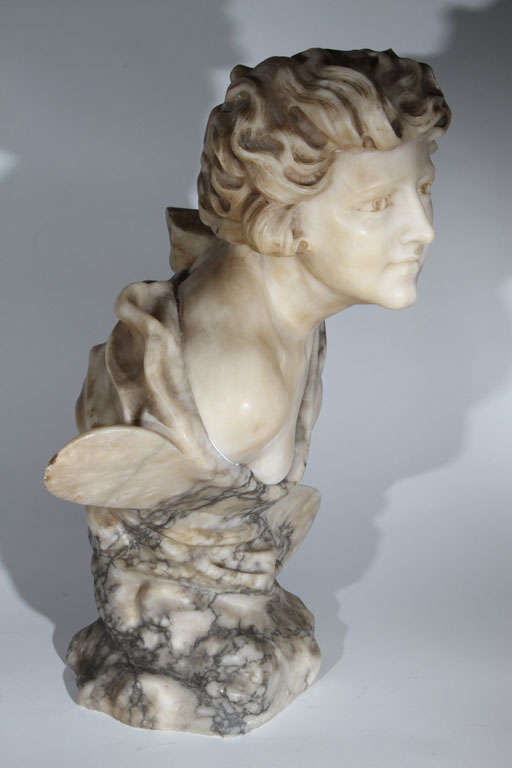 Marble Bust of Aviatrix with Propeller, Beryl Markham? For Sale 6