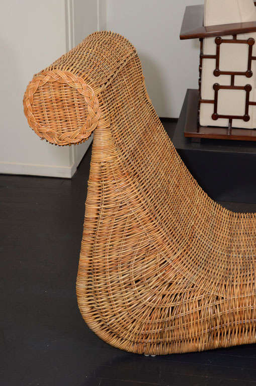 Cane Lounge Chair For Sale at 1stDibs
