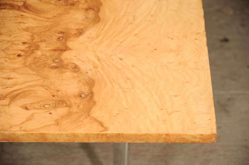 Milo Baughman Burl Wood Coffee Table In Good Condition For Sale In New York, NY