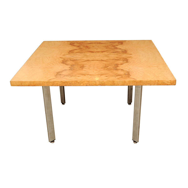 Milo Baughman Burl Wood Coffee Table For Sale