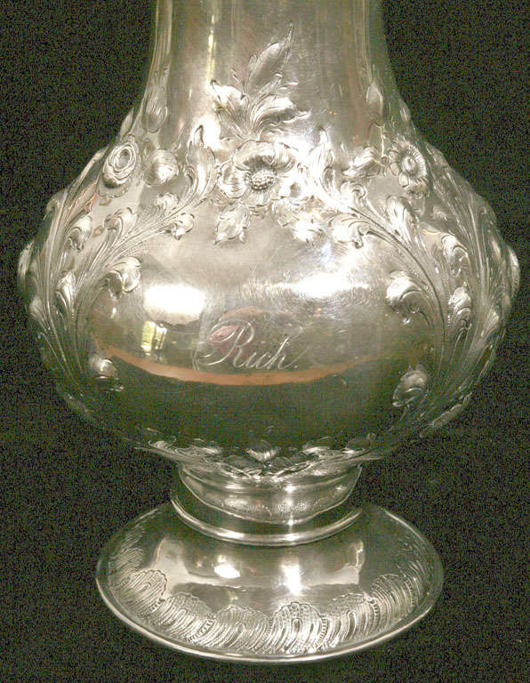19th Century Coin or Sterling Silver Water Pitcher Ca. 1860
