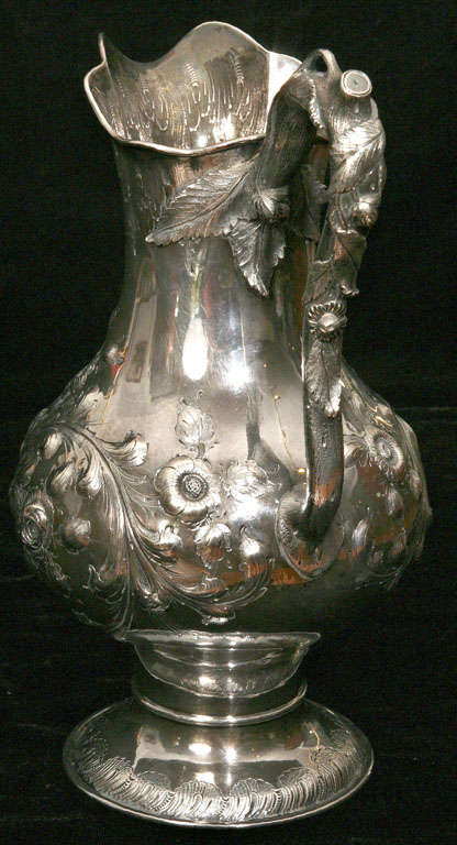 American Coin or Sterling Silver Water Pitcher Ca. 1860
