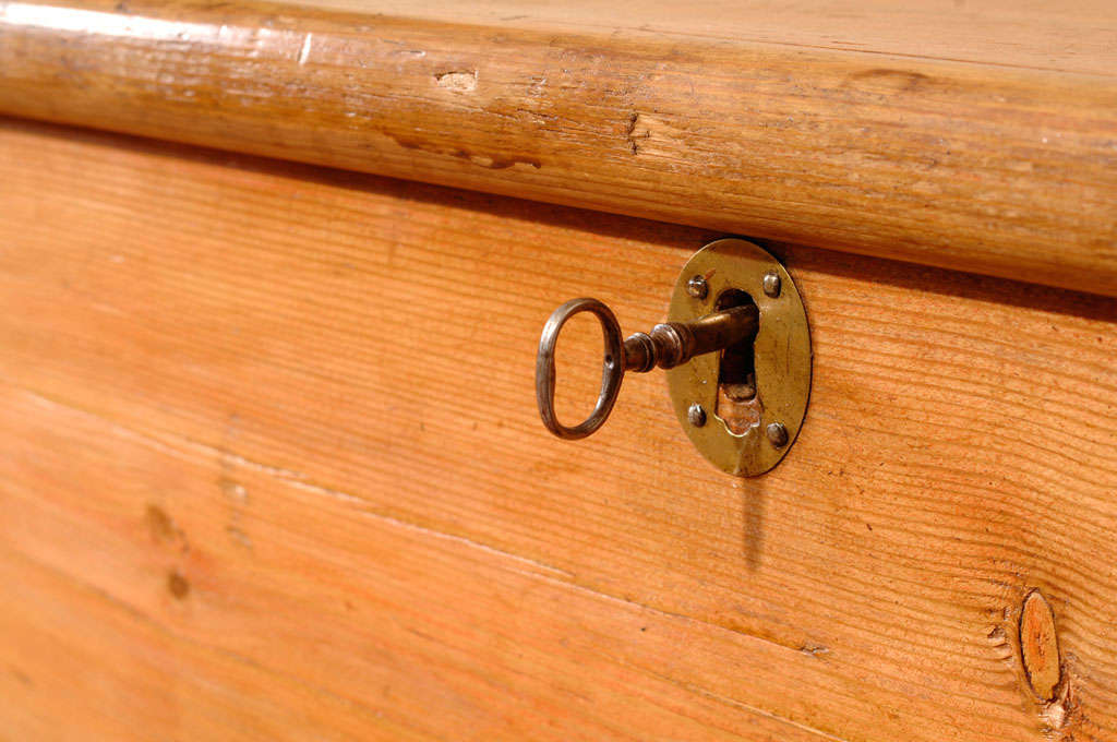 Antique Heart of Pine Blanket Chest
