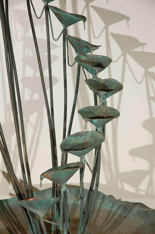 copper lily water feature