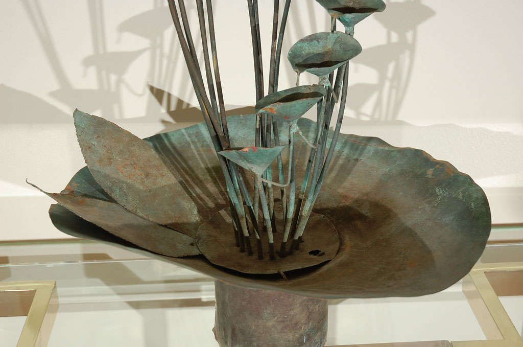 American Copper Lily Pad Fountain