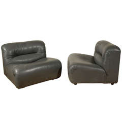 Pair Of Italian Lounge Chairs By "Comfort"