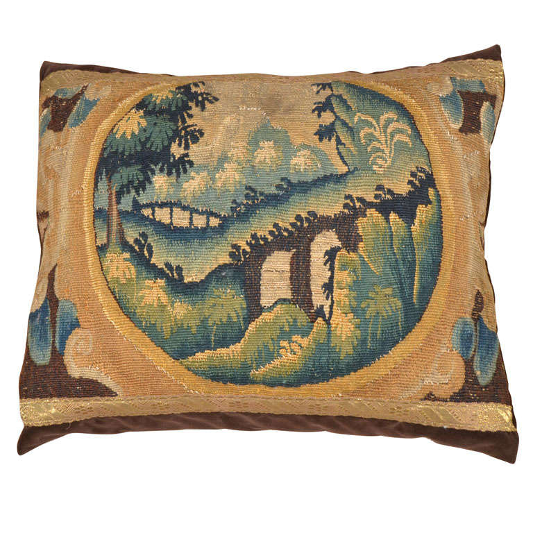 18th Century Tapestry Pillow For Sale at 1stdibs