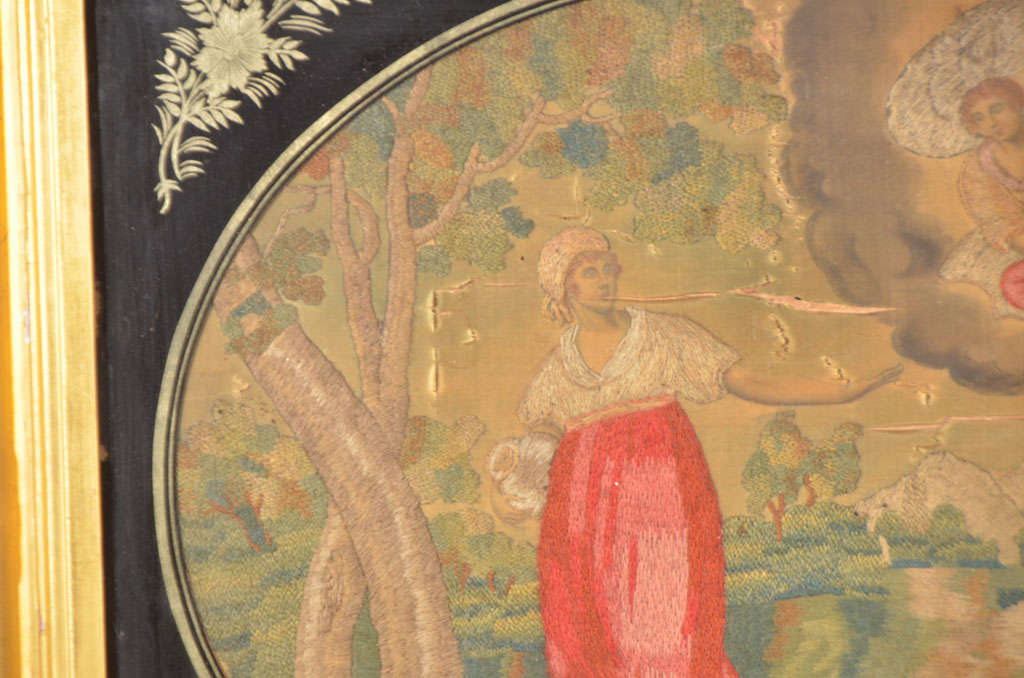 19th Century Silk Embroidery, England at 1stdibs