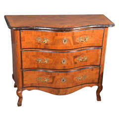 Serpentine Front Three Drawer Chest