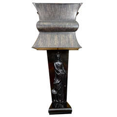 Single table lamp depicting Asian figure by James Mont