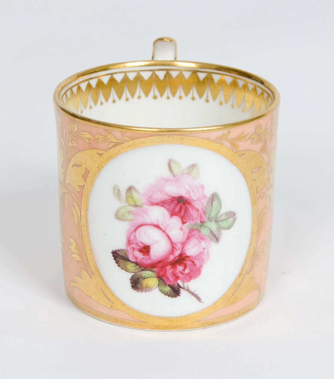 Exquisite:: georgianische DERBY-Kaffeekanne:: Rosen von John Stanesby:: ca. 1810