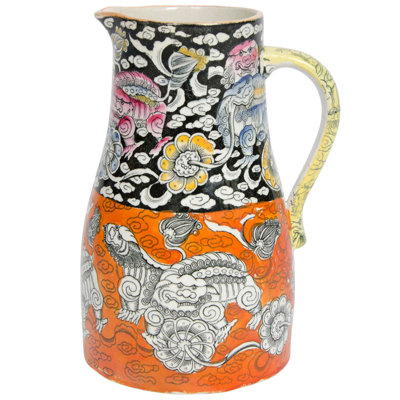 Rare, MASON's Ironstone,  JUG or Pitcher, "Bandana" Pat'n, circa 1840